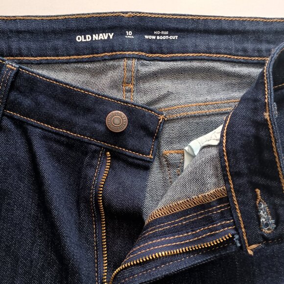Old Navy WOW Boot-cut Dark Wash Denim Jeans Women's 10 Tall - Picture 4 of 14